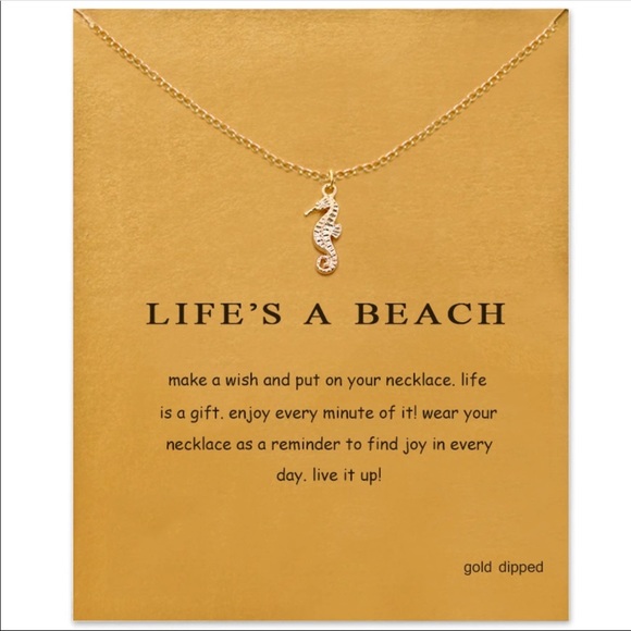 Jewelry - Brand New Life’s a Beach Seahorse Pendant Necklace